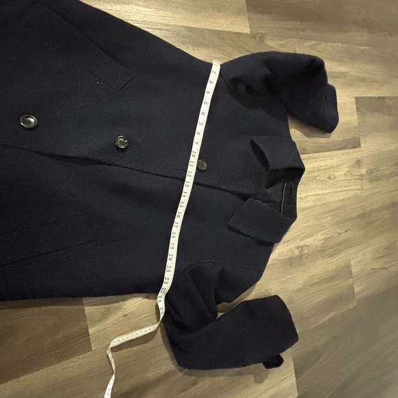 Classic Men's overcoat navy blue vintage pure new wool - Picture 7 of 12